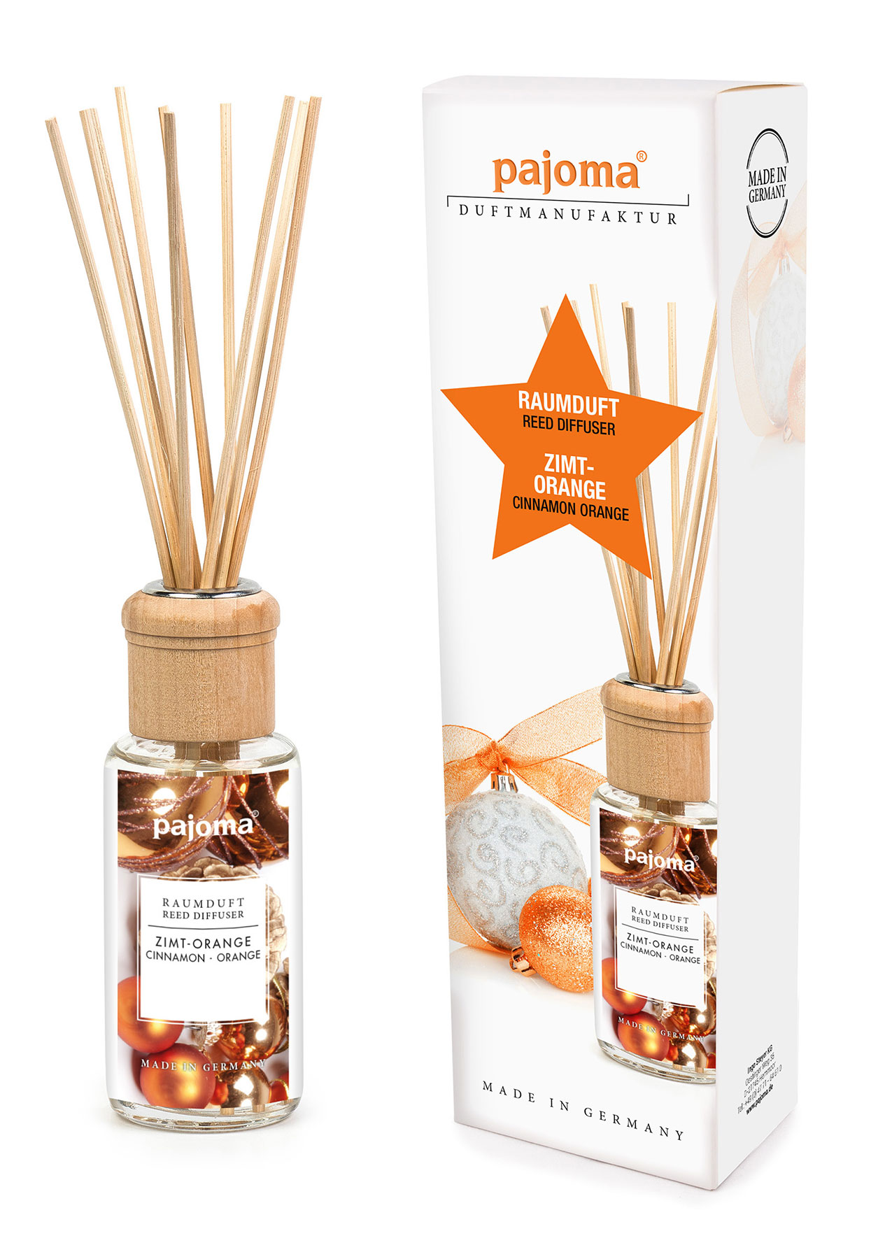 Raumduft 100ml Zimt-Orange Lufterfrischer Duftstäbchen Raumerfrischer Weihnachten