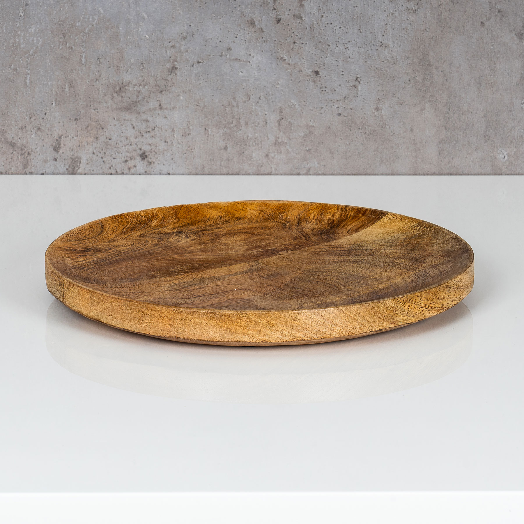 Holzschale Rund Mango Holz 30x30 cm Tischdeko Schale Obstschale Deko-Teller