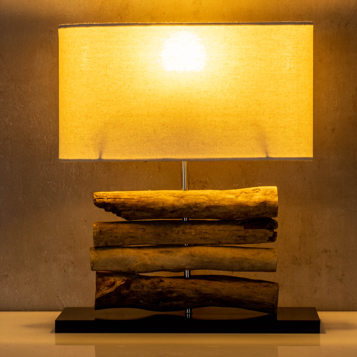 Tischlampe aus Treibholz H42cm Leuchte Lampe Nachtlicht Holzlampe Tischdeko