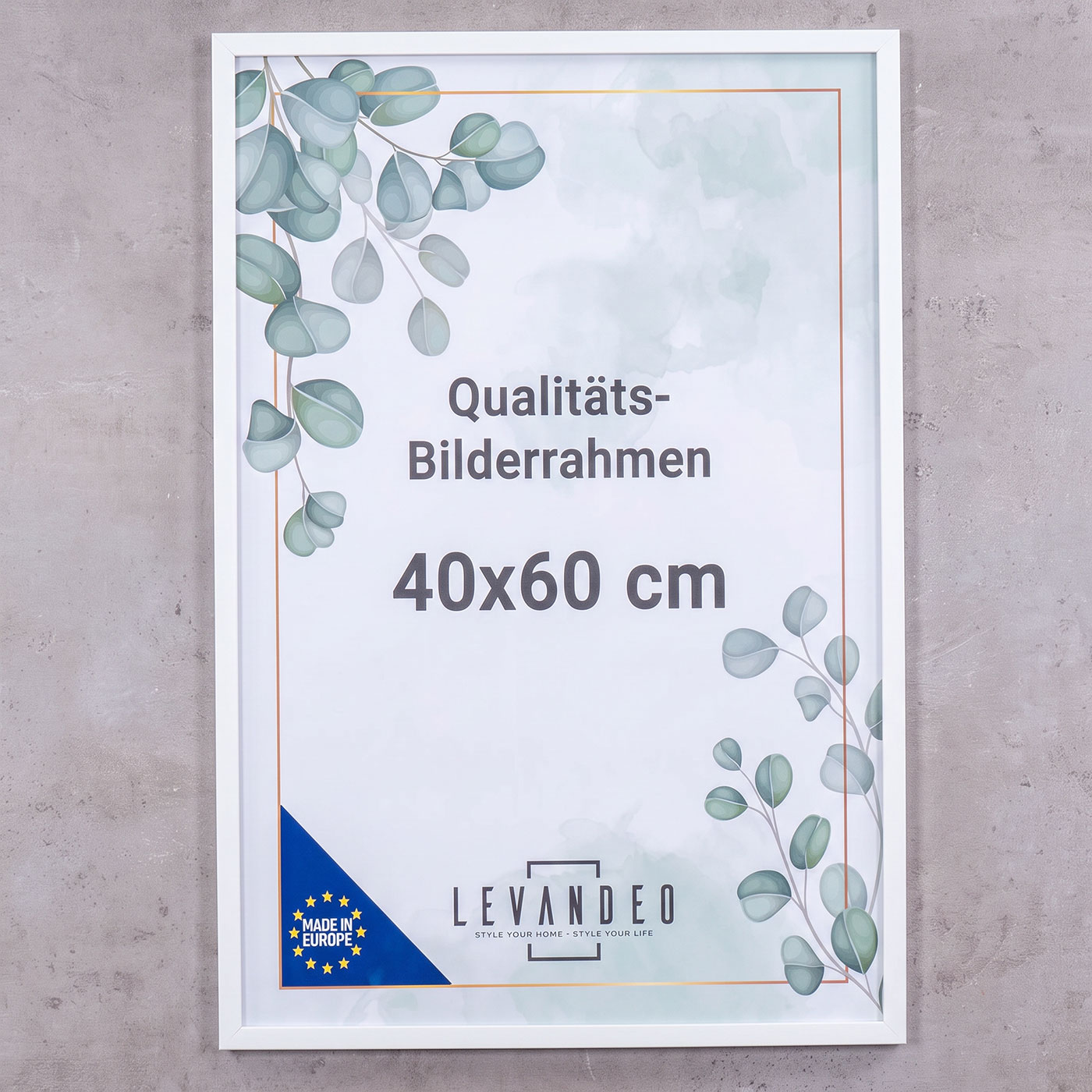 Fotorahmen 40x60 Weiß MDF Holz Bilderrahmen Posterrahmen Poster Kunstdrucke