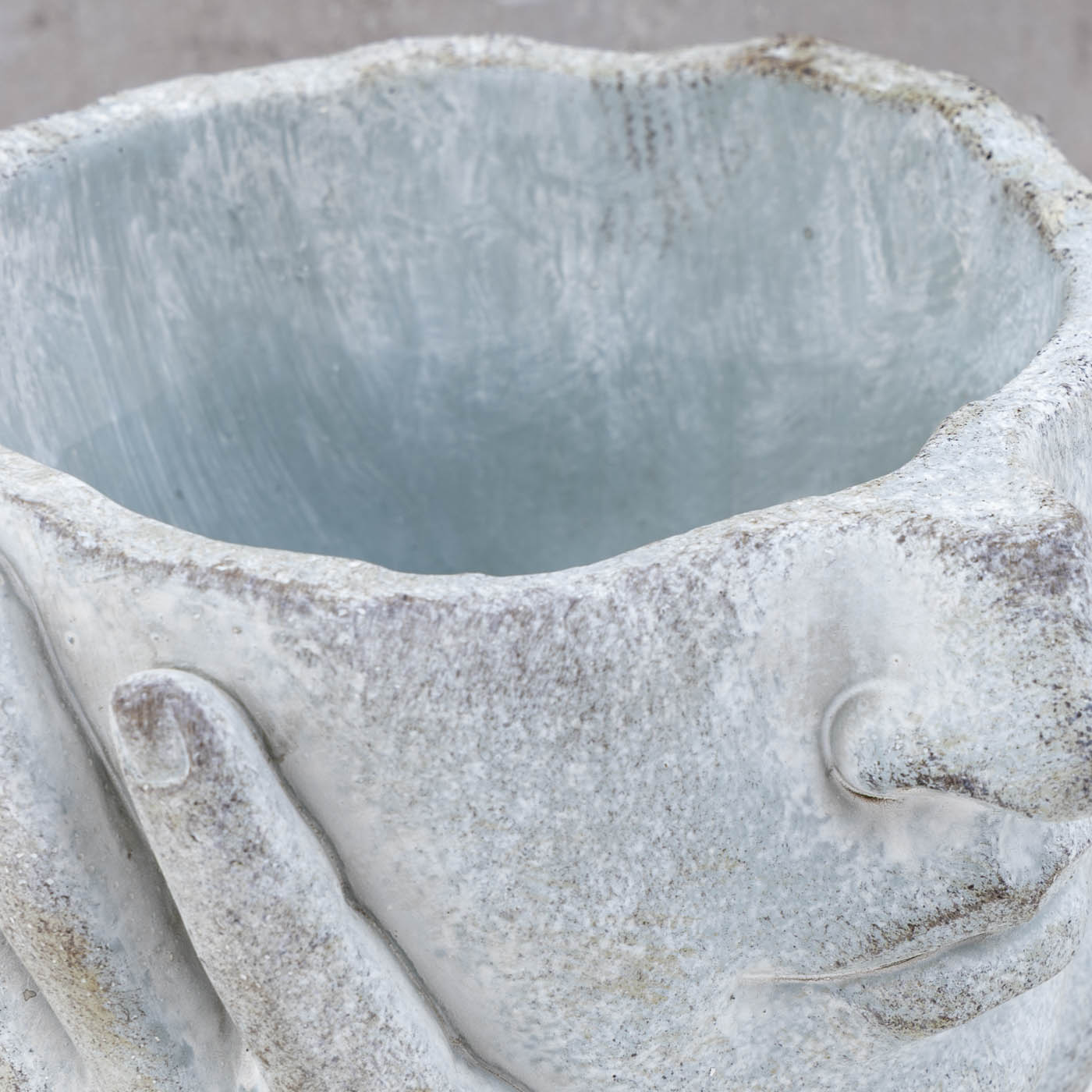 Blumentopf Gesicht Pflanztopf Beton Grau 12x16cm Vintage Dekotopf Kopf Skulptur