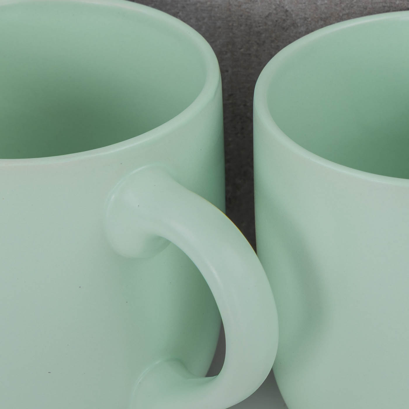 4er Set Steingut Tassen 300ml Pastellgrün Grün Kaffeetasse Kaffeebecher Design