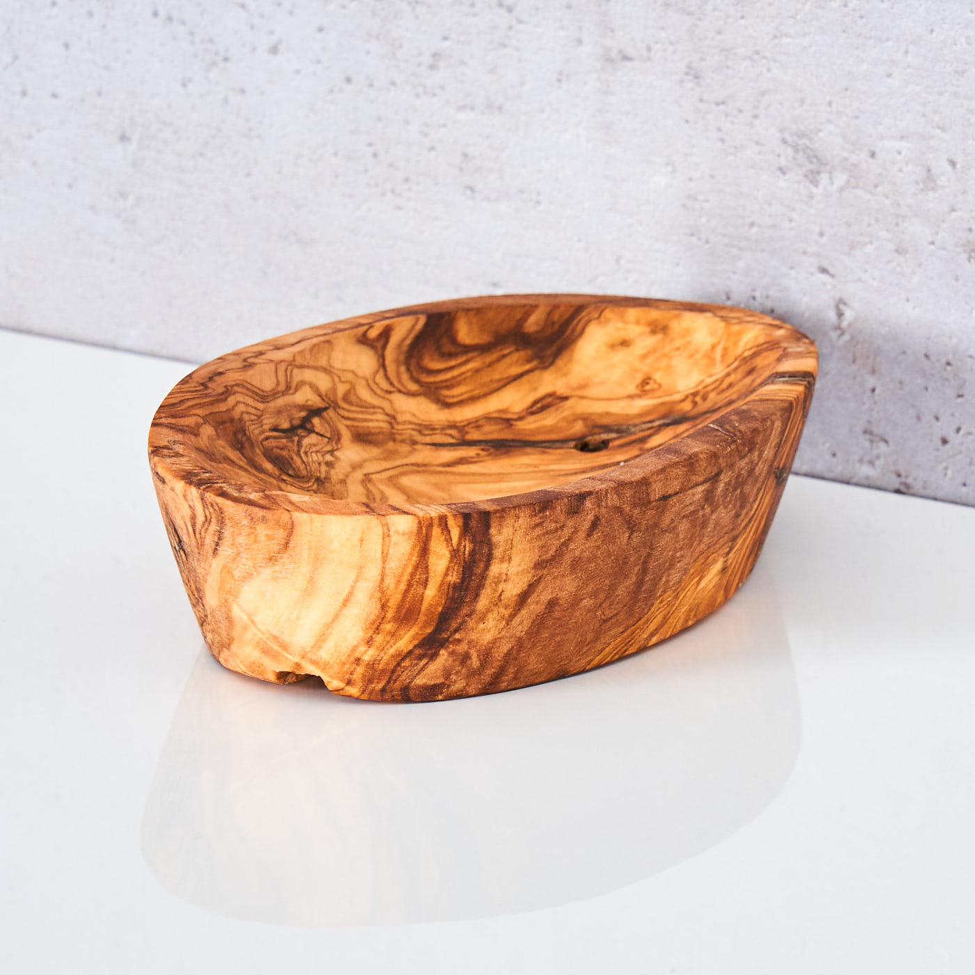 Olivenholz-Seifenschale ca.12x7cm oval Seifenhalter Badzubehör Holz Natur Unikat