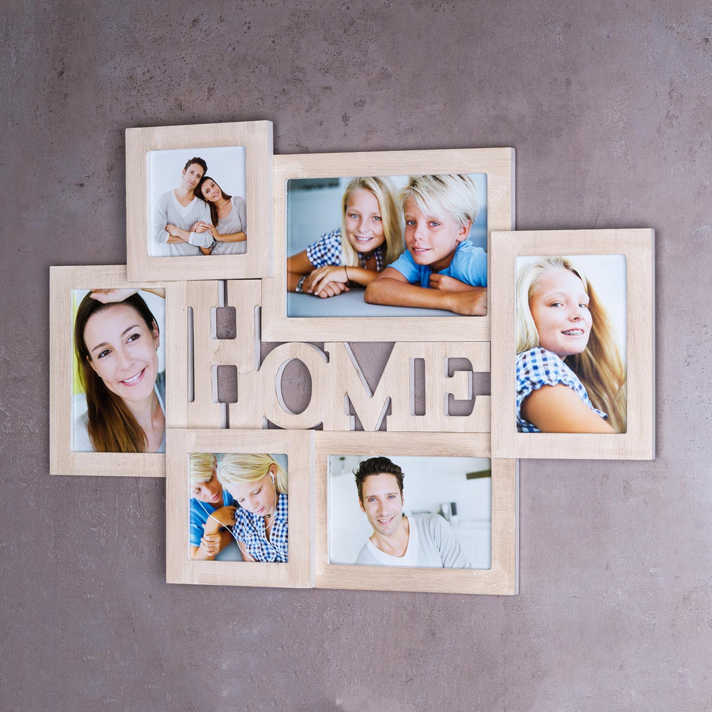 Bilderrahmen Holz 6 Fotos Home 53x38,5 Fotorahmen Collage Galerie