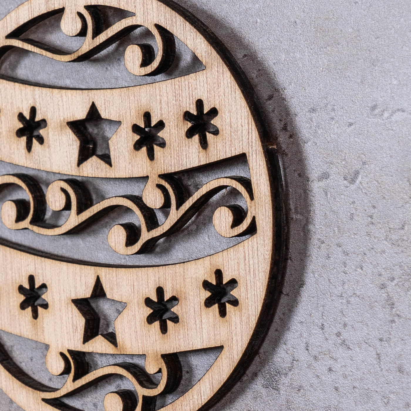 3er Set Deko-Anhänger Weihnachten Holz Birkenholz Schneemann Kugel Baumschmuck