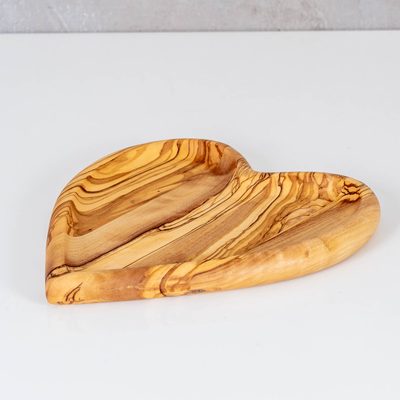 Holzschale Olivenholz ca. 20x20cm Herz Schale Holz Tischdeko Dekoschale Unikat