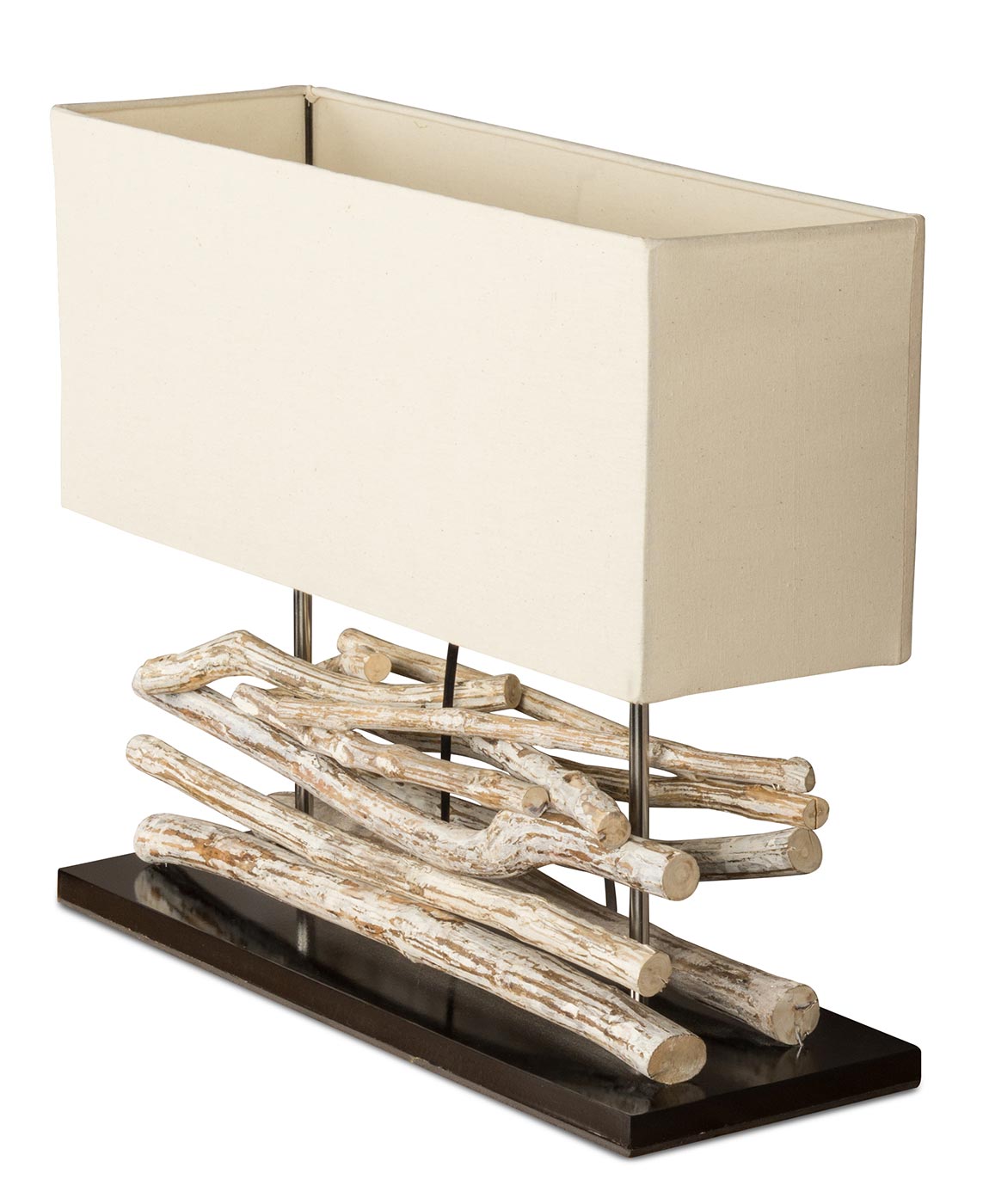 Lampe Tischlampe aus Holz Holzlampe Tischleuchte Treibholz 45cm hoch