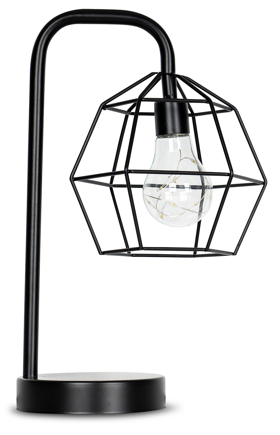levandeo Tischlampe Metall Schwarz LED 33cm Hoch Lampe Standleuchte Leuchte Deko