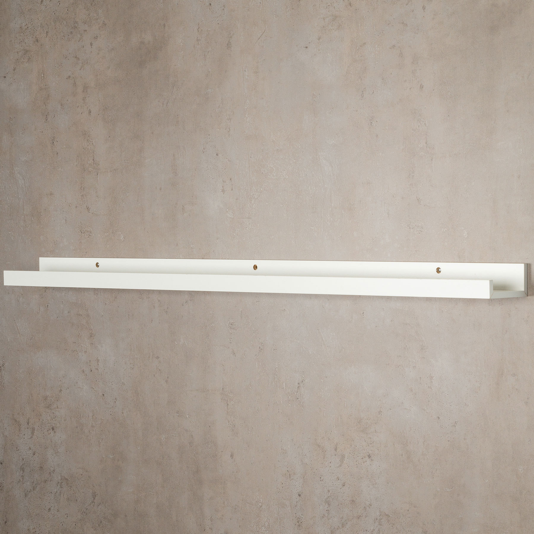 Bilderleiste Weiß 110cm lang MDF Holz Bilderschiene Galerieschiene Wandregal