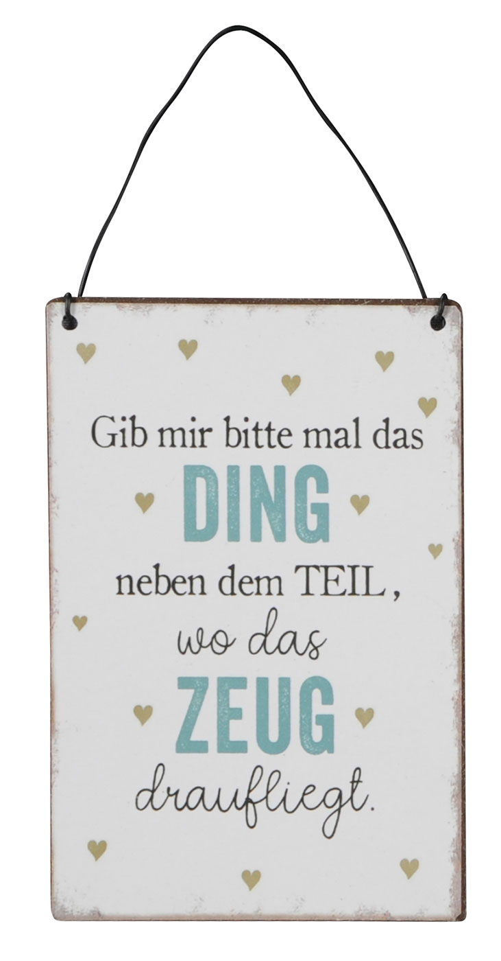 3er Set Blechschilder H15cm Lustige Sprüche Bunt Wandbild Wanddeko Deko Schilder