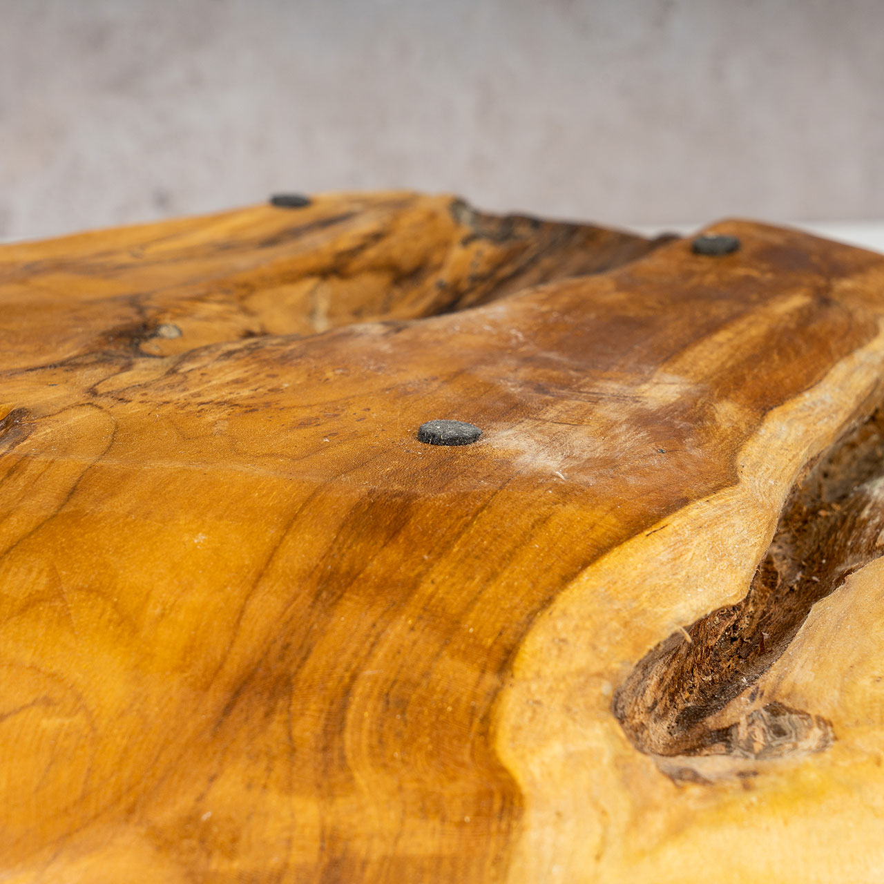 Schüssel Schale Teakholz 40cm Teak Massiv Holz Obstschale Holzschale Dekoschale