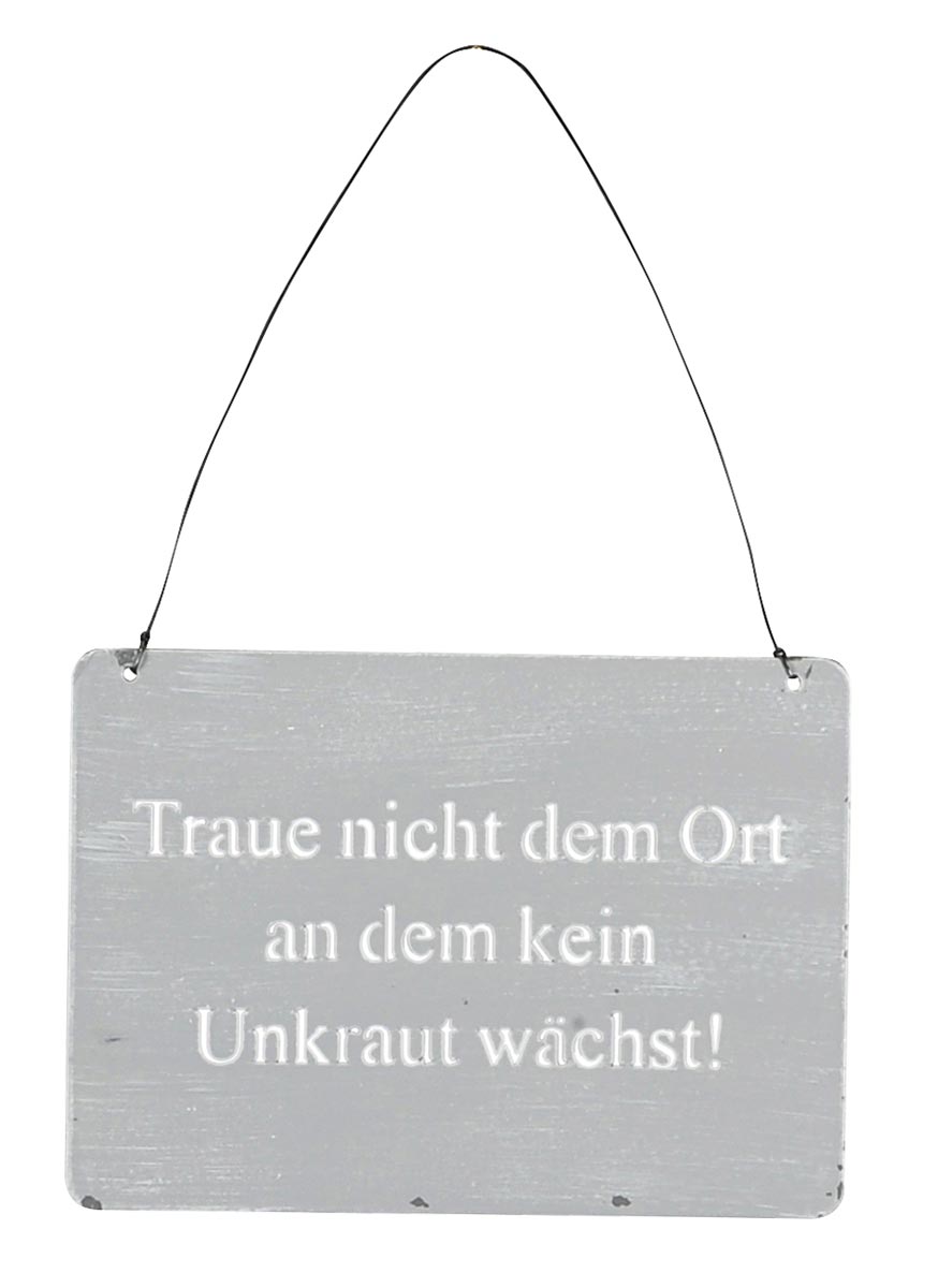3er Set Wandbilder Sprüche 18x13cm Schilder Gartendeko Türschild Betonoptik Grau