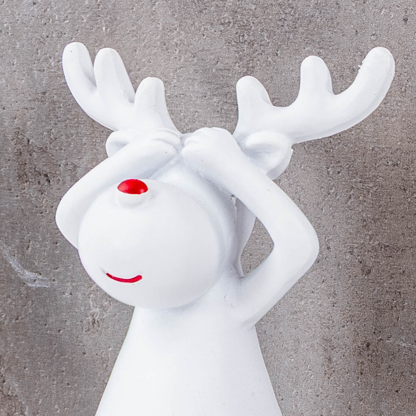 3er Set Rentiere Weiß Hirsche Deko Figur Tischdeko Weihnachtsdeko Aufsteller