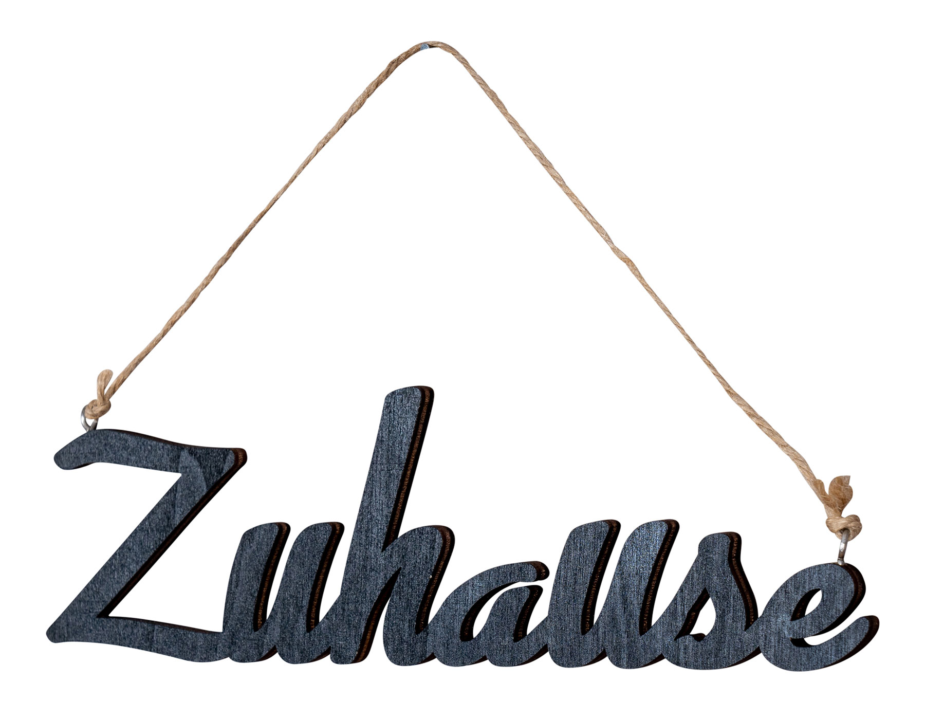 Schriftzug Zuhause L22cm Schwarz Holz Türschild Home Hängerchen Wanddeko Deko