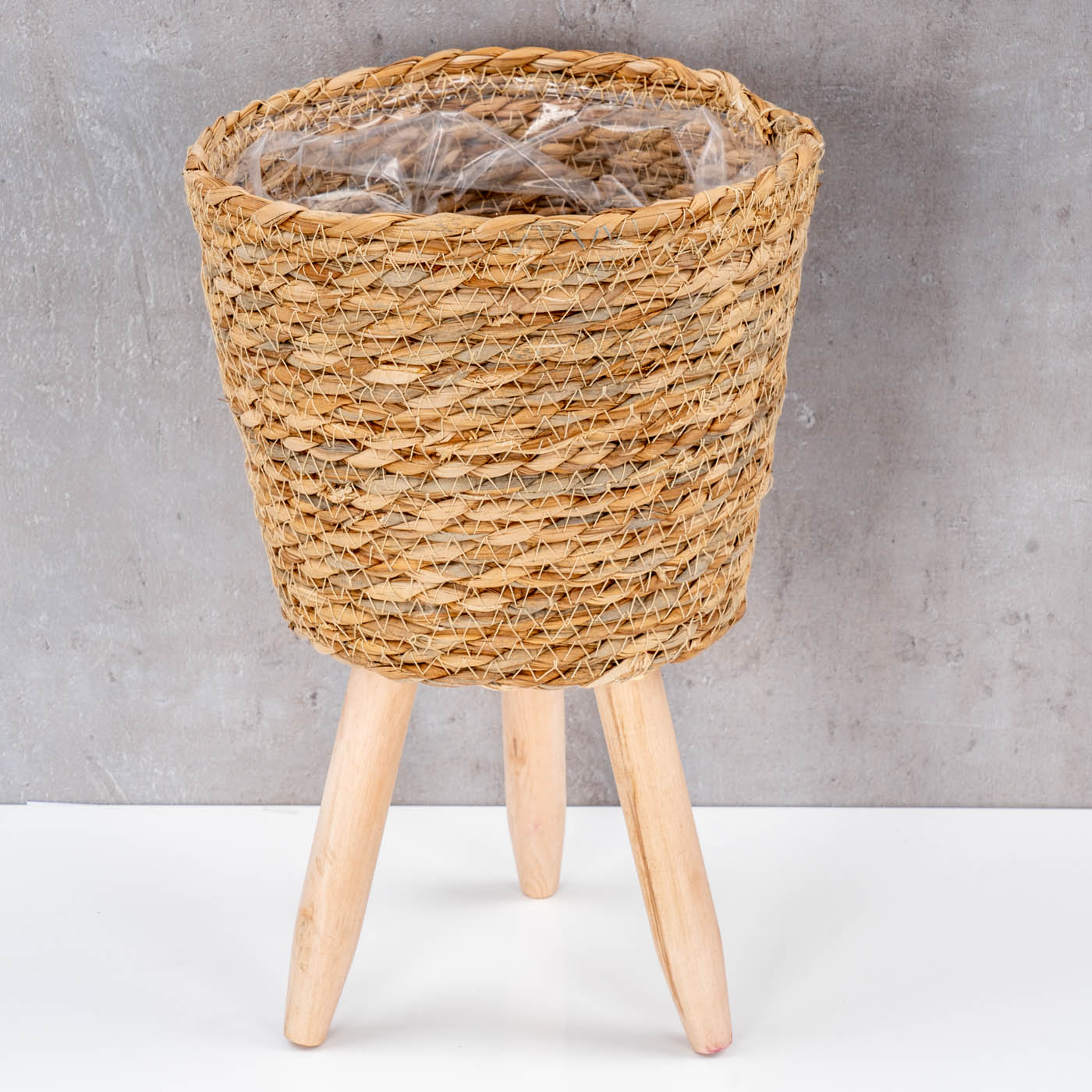 Pflanztopf Stroh H18-33cm Blumentopf Pflanzkorb Blumenkorb Pflanzgefäß Boho Deko