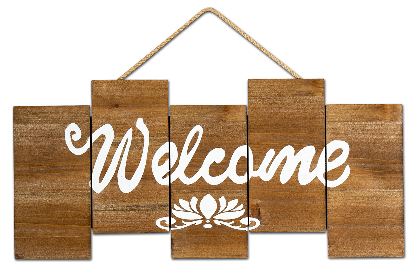 levandeo Schild Welcome Holz 50x23cm Dekoschild Wanddeko Willkommen Holzschild