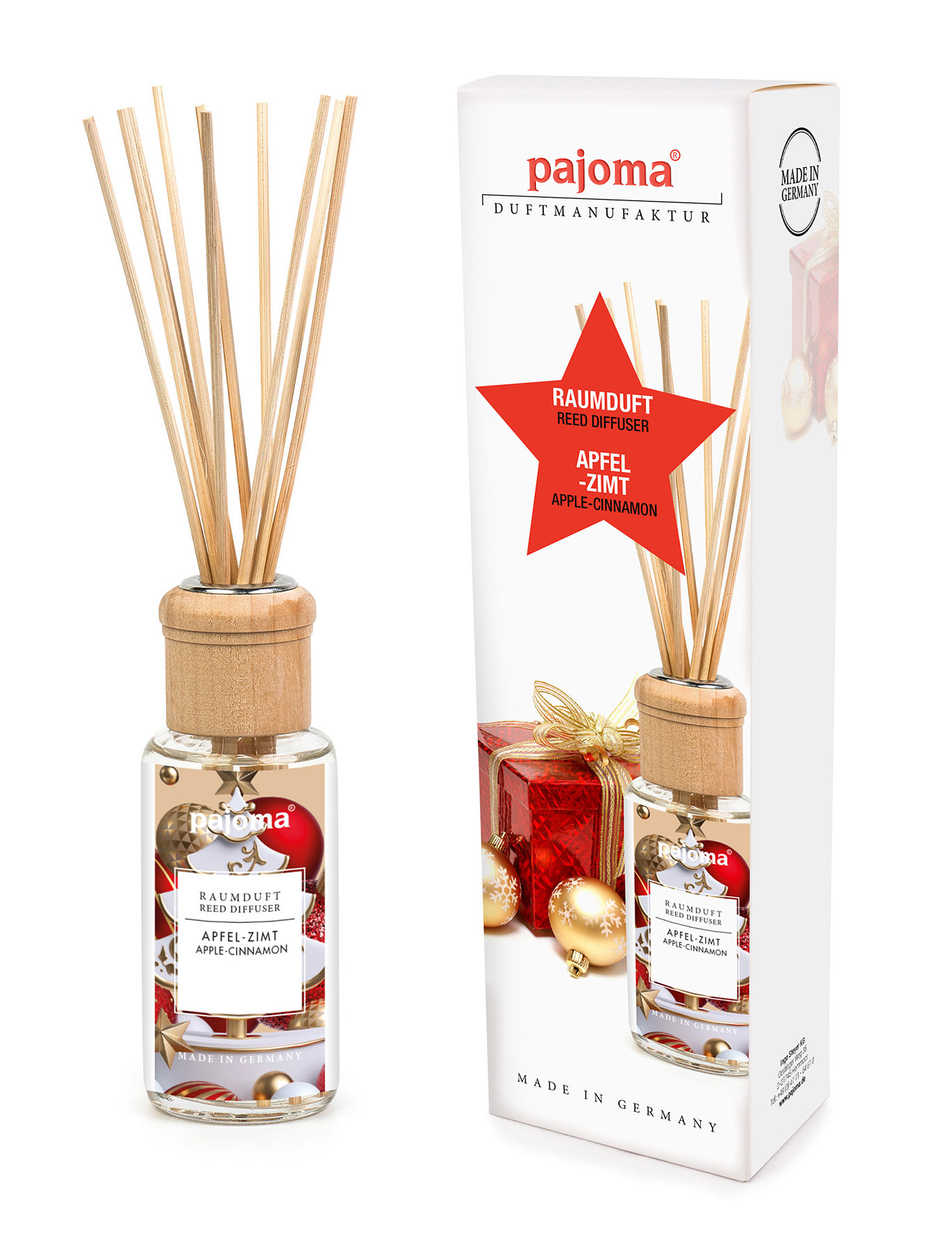 Raumduft 100ml Apfel-Zimt Lufterfrischer Duftstäbchen Raumerfrischer Geschenk