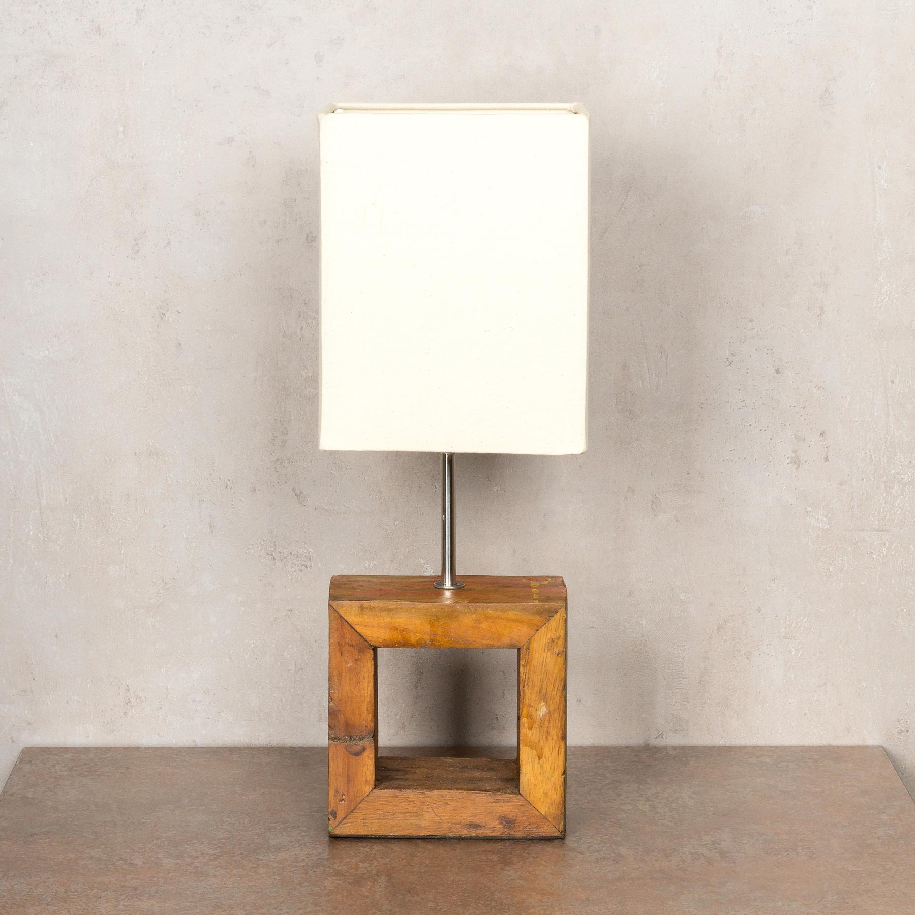Tischlampe 16 x 45 x 16 cm Treibholz Tischleuchte Holz Lampe Teakholz Deko