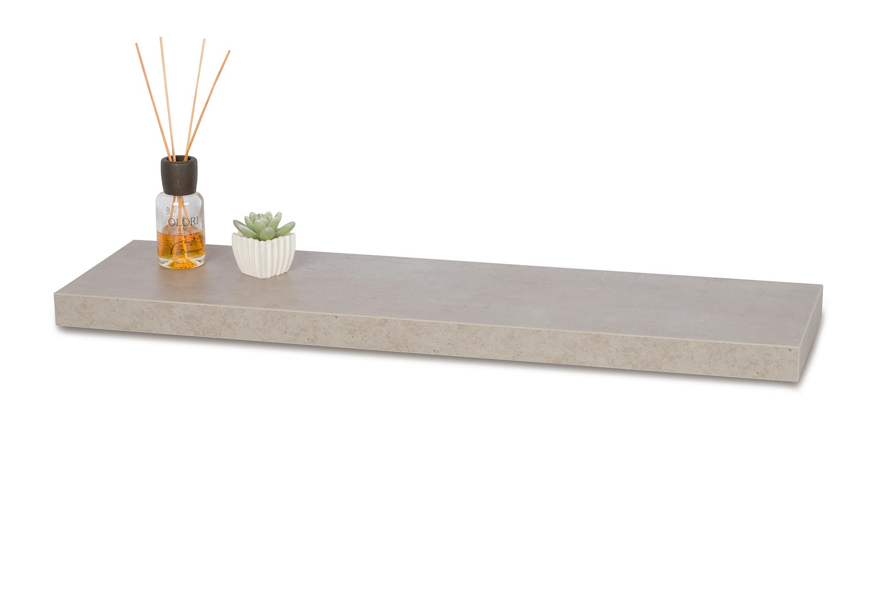 Wandboard Bobby 80cm Betonoptik Grau Wandregal Regal Board Bücherregal