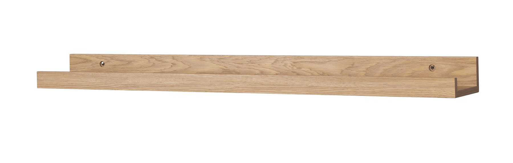 Bilderleiste Eiche Braun L70cm MDF Holz Wandregal Schmal Wanddeko Hängeregal