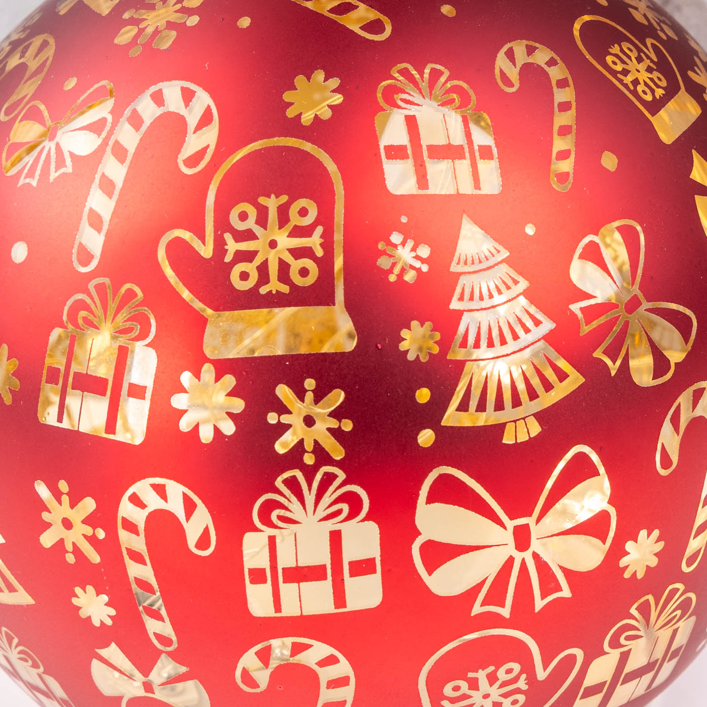 LED Tischleuchte Deko Kugel 12cm Rot Gold Weihnachten Weihnachtskugel Timer