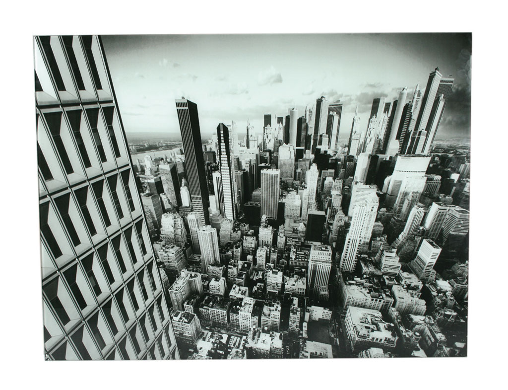 Wandbild aus Glas 60x80cm New York City Skyline Glasbild