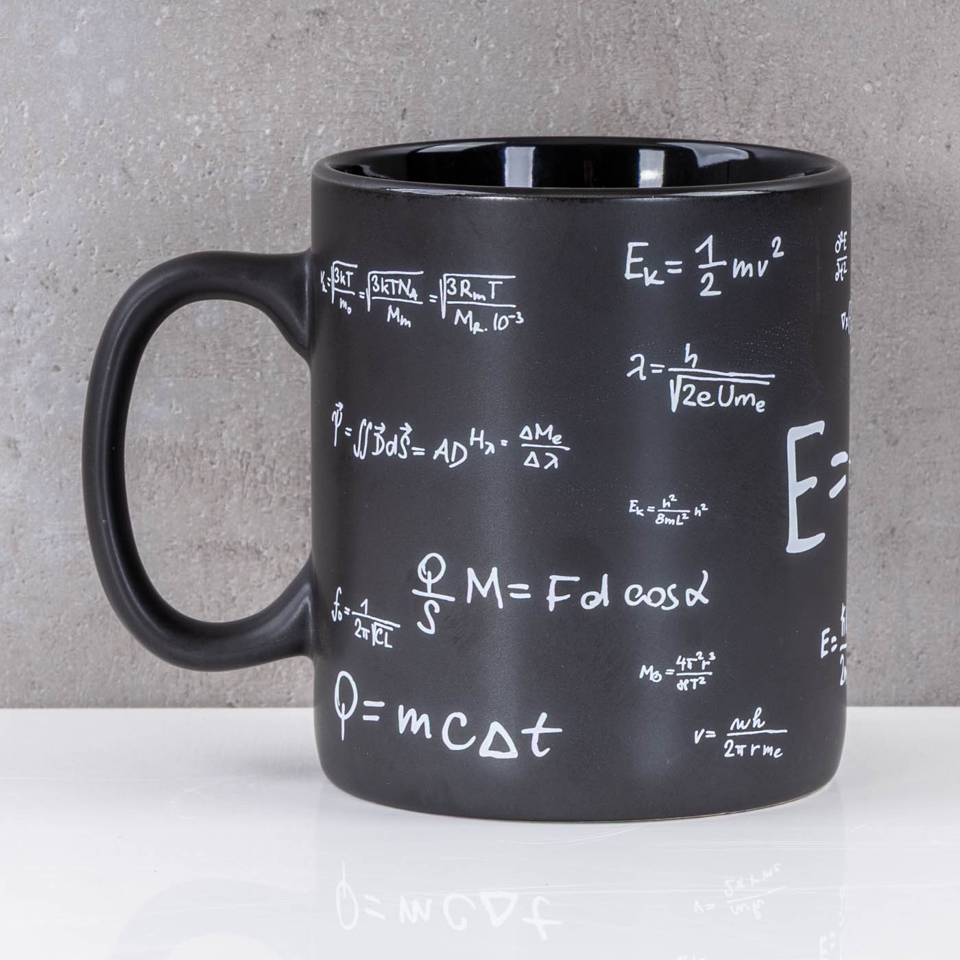 XXL Tasse 850ml Jumbotasse Steingut Schwarz Mathematik Kaffeetasse Kaffeebecher