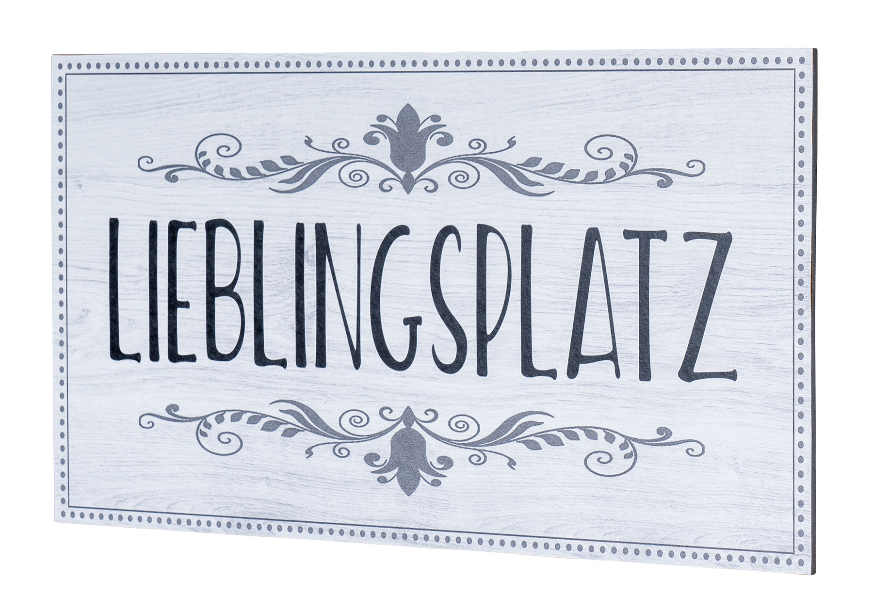 Wandbild 40x20cm Lieblingsplatz Spruch Deko Wandschild Bild Wanddeko Schild