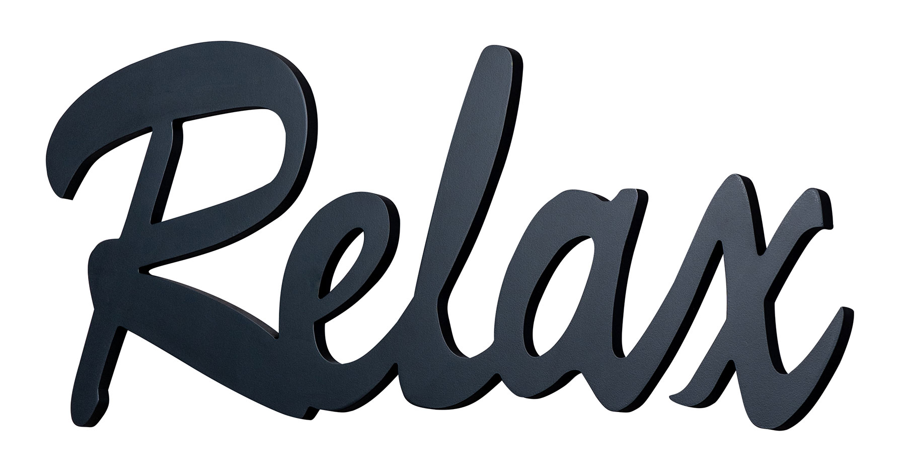 XXL Schriftzug Relax 74x29cm Schwarz Holz Wandbild Wanddeko Buchstaben Deko