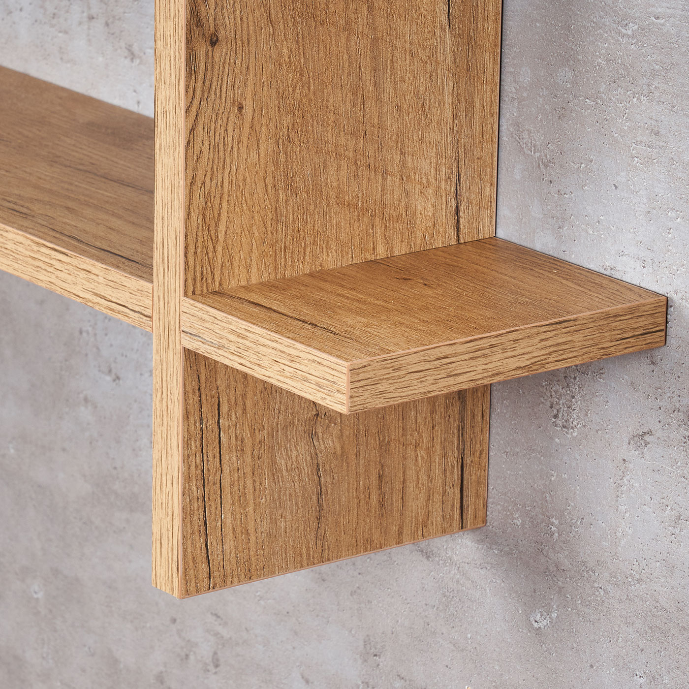 Regal BxH 98x48cm Holz Steckregal Wildeiche Wandregal Bücherregal Ablage Deko