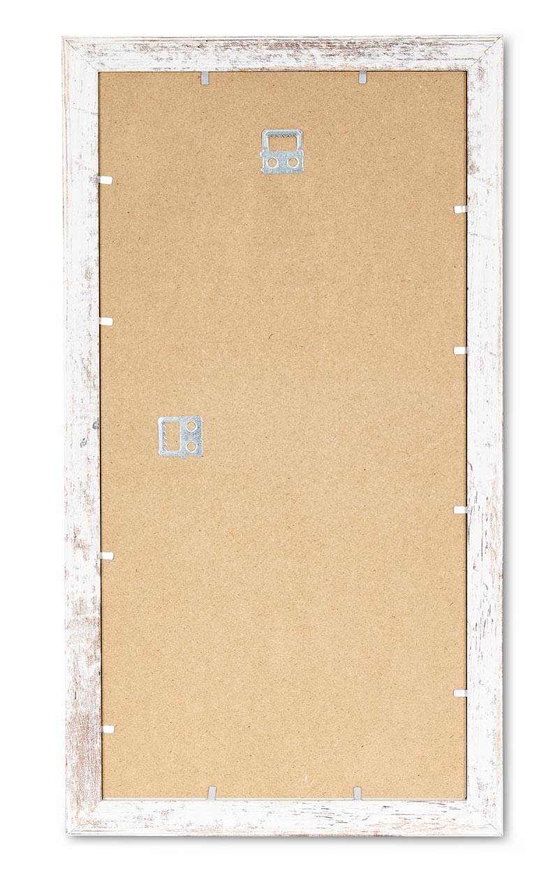 Bilderrahmen 28x54cm Weiß Braun 10x15cm 4 Fotos Shabby Chic Vintage Fotorahmen