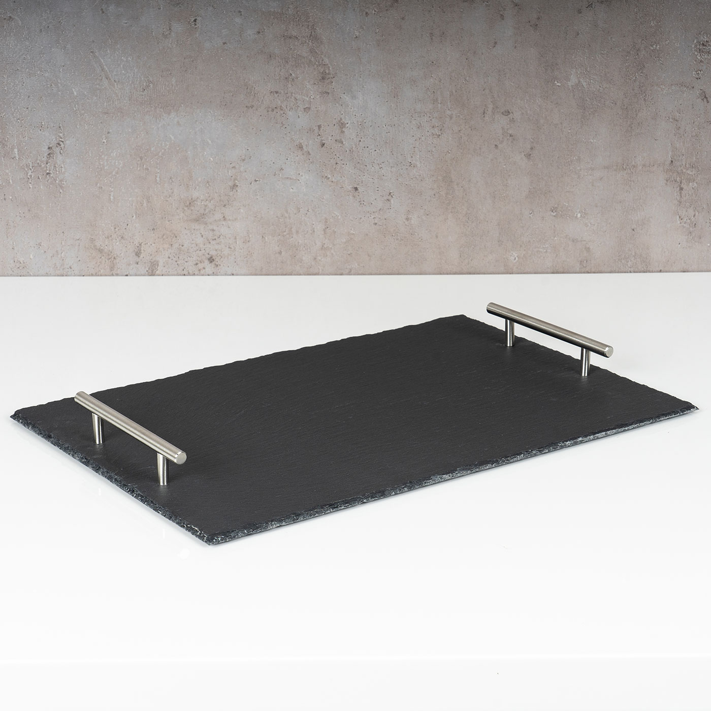 Tablett Schiefer 40x30cm Serviertablett Servierplatte Rechteckig Deko Tischdeko