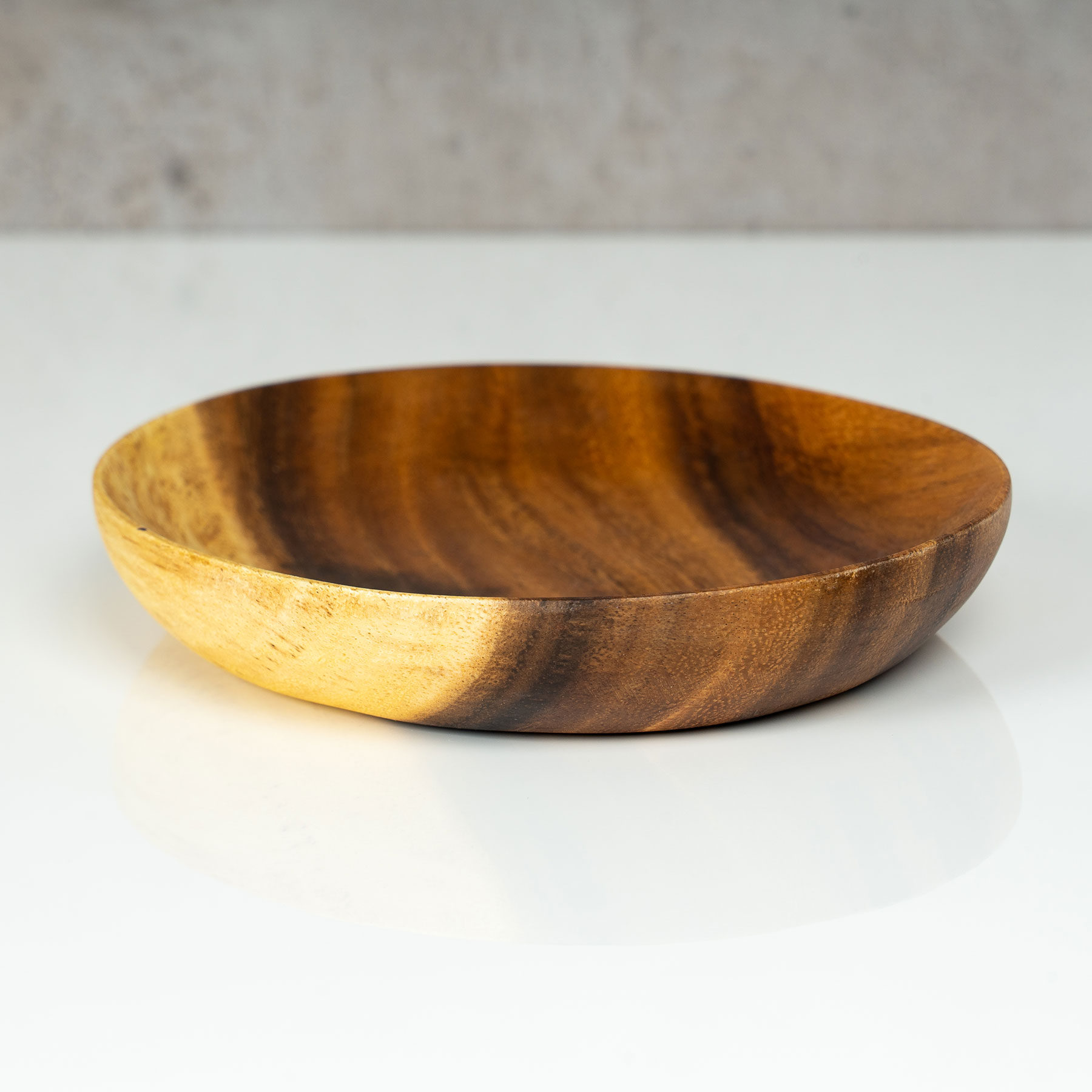 Holzschale Akazie 19cm Oval Design Snackschale Schale Obstschale Dekoschale