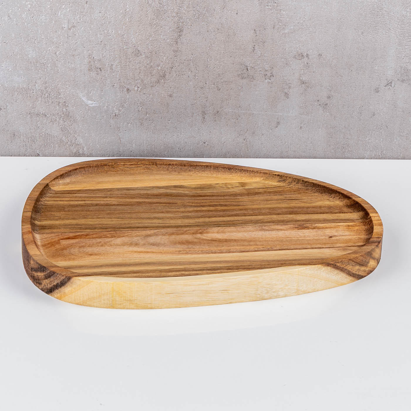 Holzteller Akazienholz L26cm Tablett Dekoschale Serviertablett Tischdeko Ablage