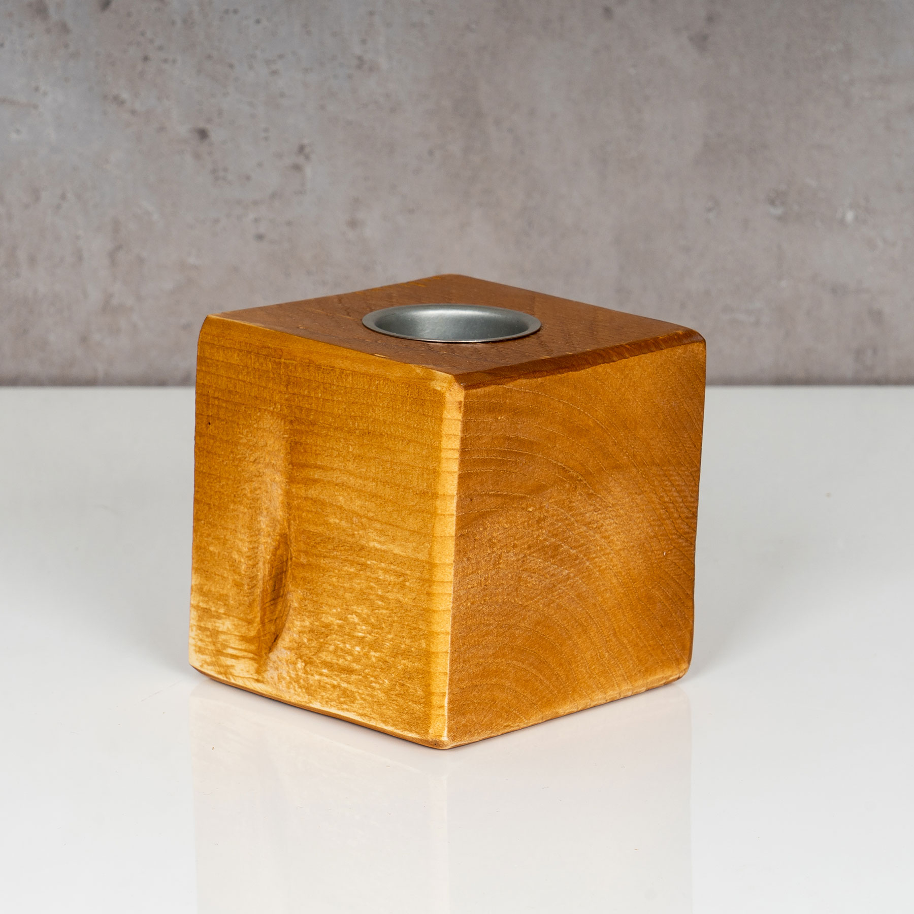 levandeo Teelichthalter Holz Massiv 10x10cm Teak Farbig Kerzenständer Rustikal