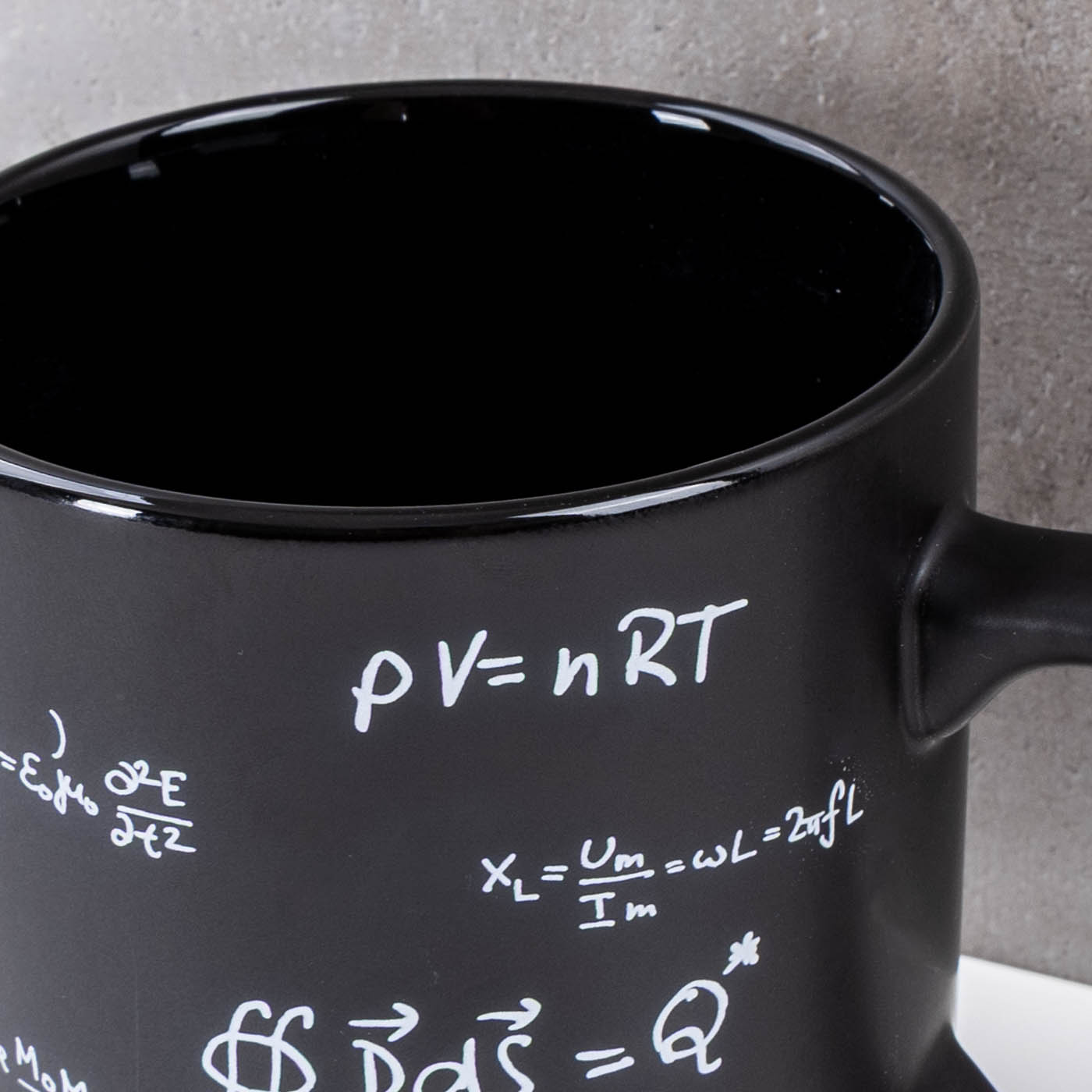 XXL Tasse 850ml Jumbotasse Steingut Schwarz Mathematik Kaffeetasse Kaffeebecher