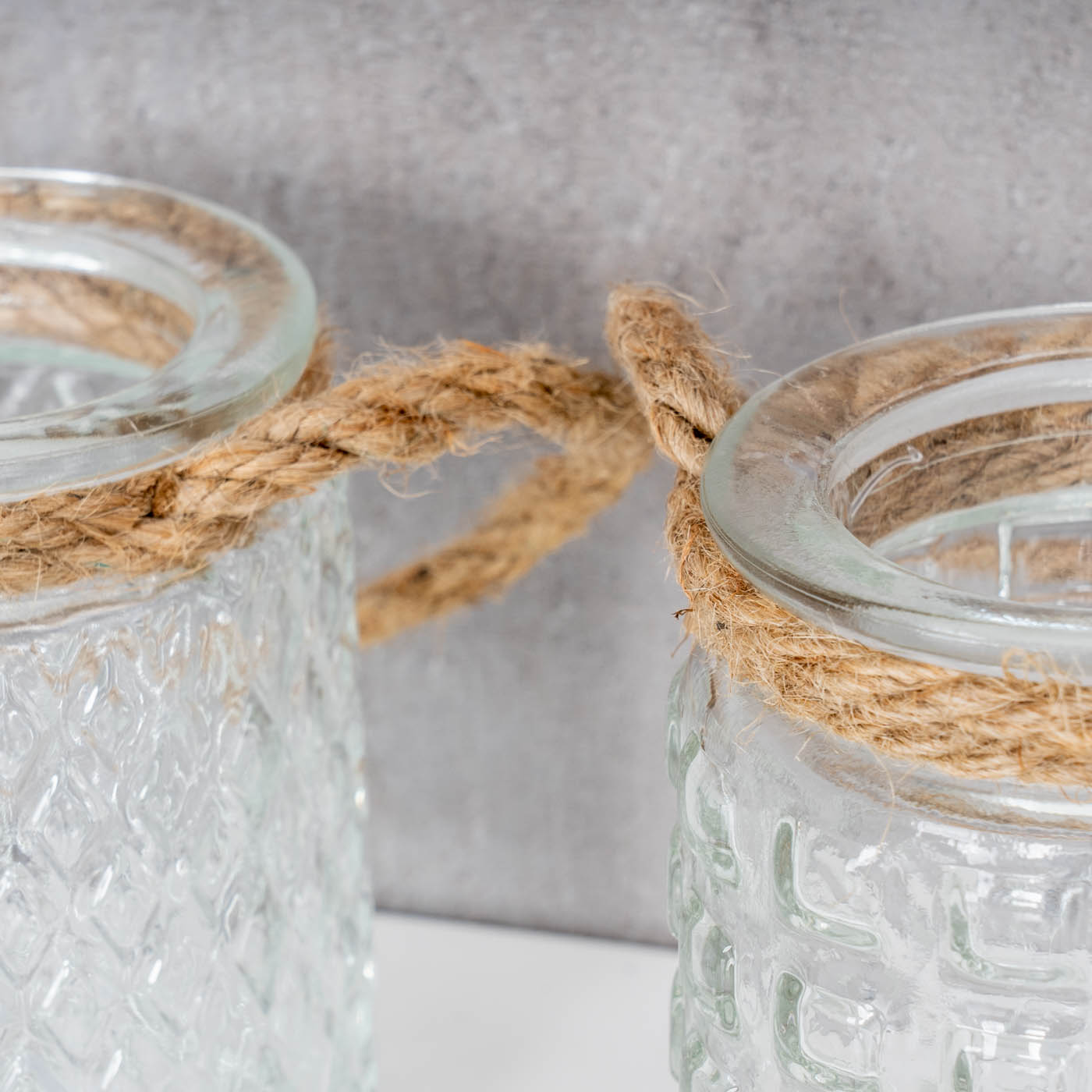 4er Set Windlicht Klar Glas H10cm Teelichthalter Tischdeko Kerzen Deko Retro