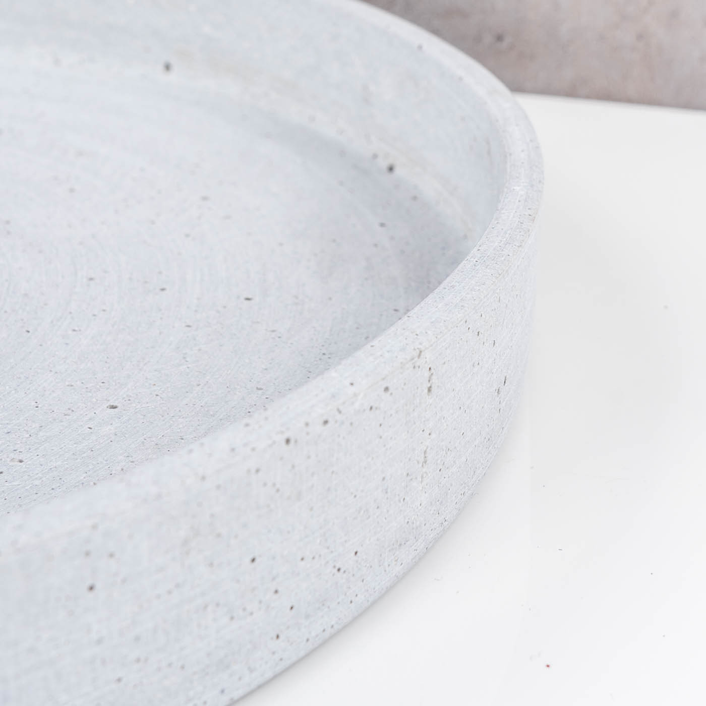 Deko Tablett 30cm Rund Teller Grau Betonoptik Dekoschale Tischdeko Aufbewahrung