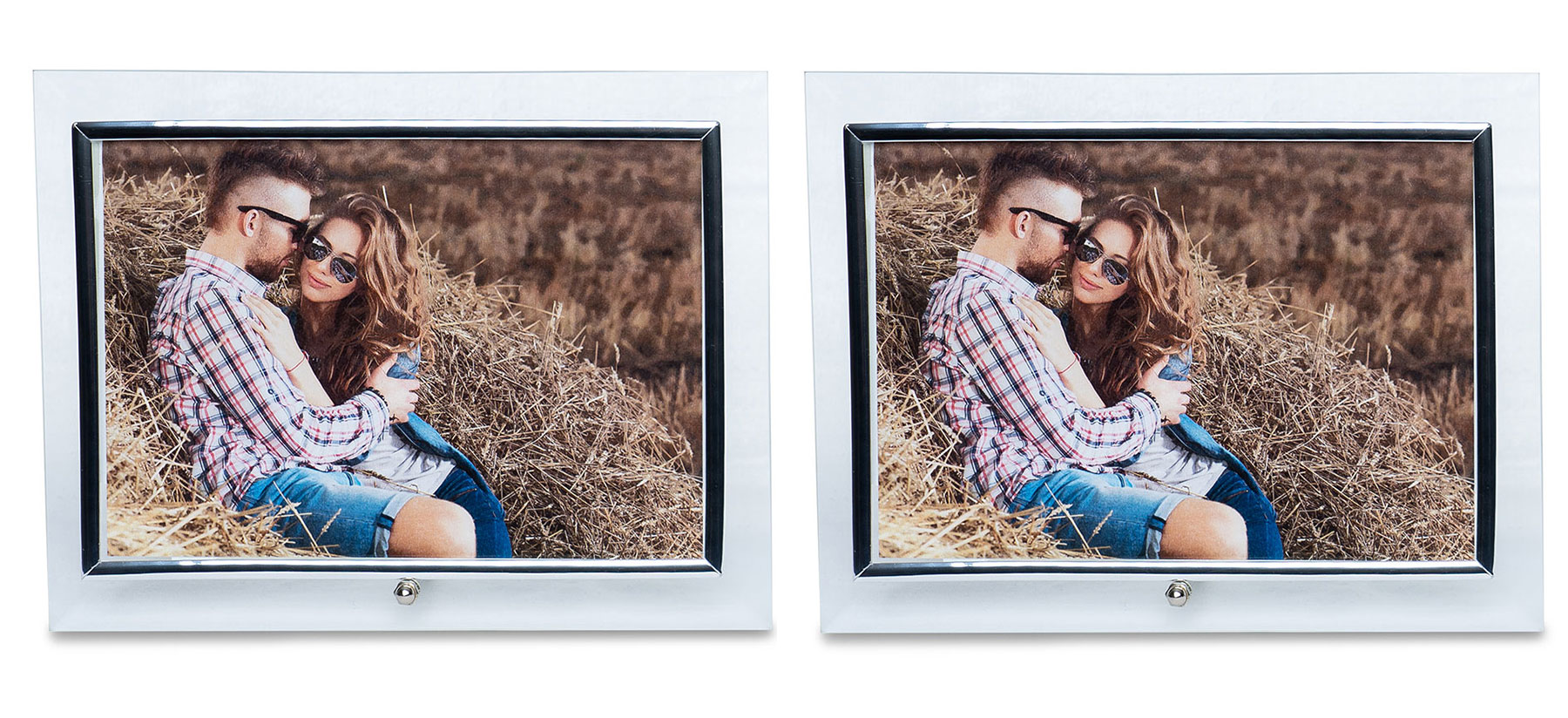 2er Set Glas Bilderrahmen 13x18 Einzelrahmen Portraitrahmen Tischdeko Fotorahmen