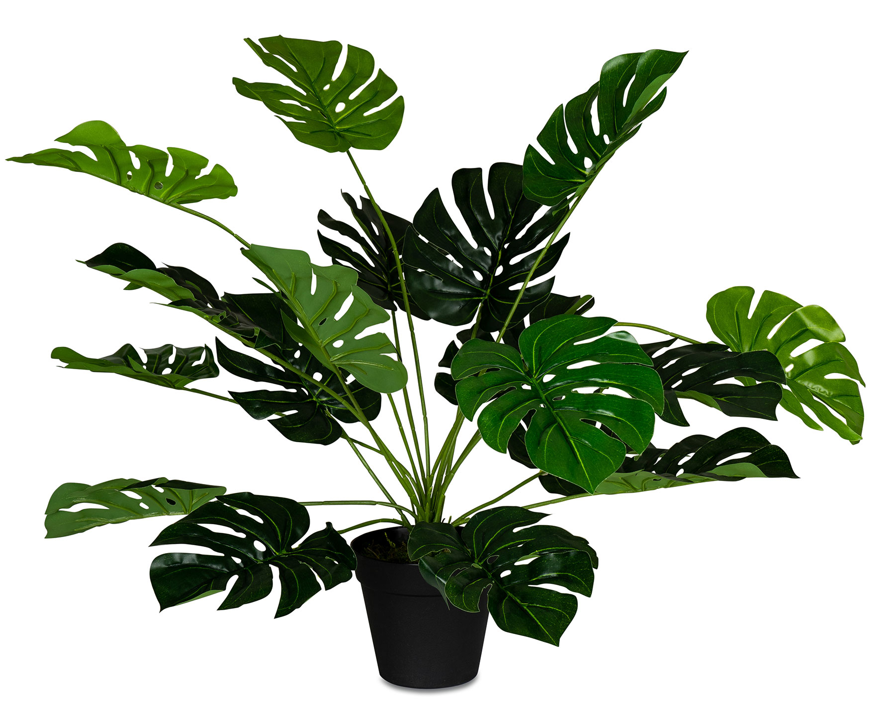 levandeo Monstera Kunstpflanze 55cm Hoch Kunstblume Grün Pflanze Im Topf Deko