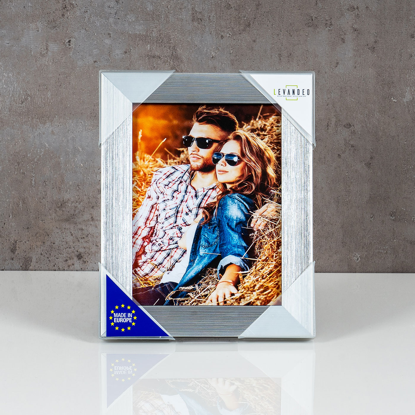 2er Set Bilderrahmen 13x18cm Aluminium Schwarz Fotorahmen Einzelrahmen Tischdeko