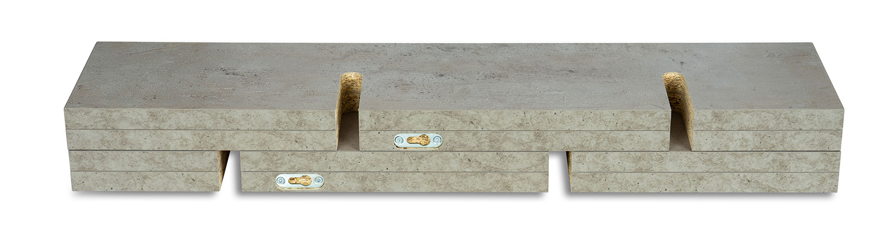 levandeo Hashtag Regal 75x75cm Wandregal Holz Beton-Optik Bücherregal Hängeregal