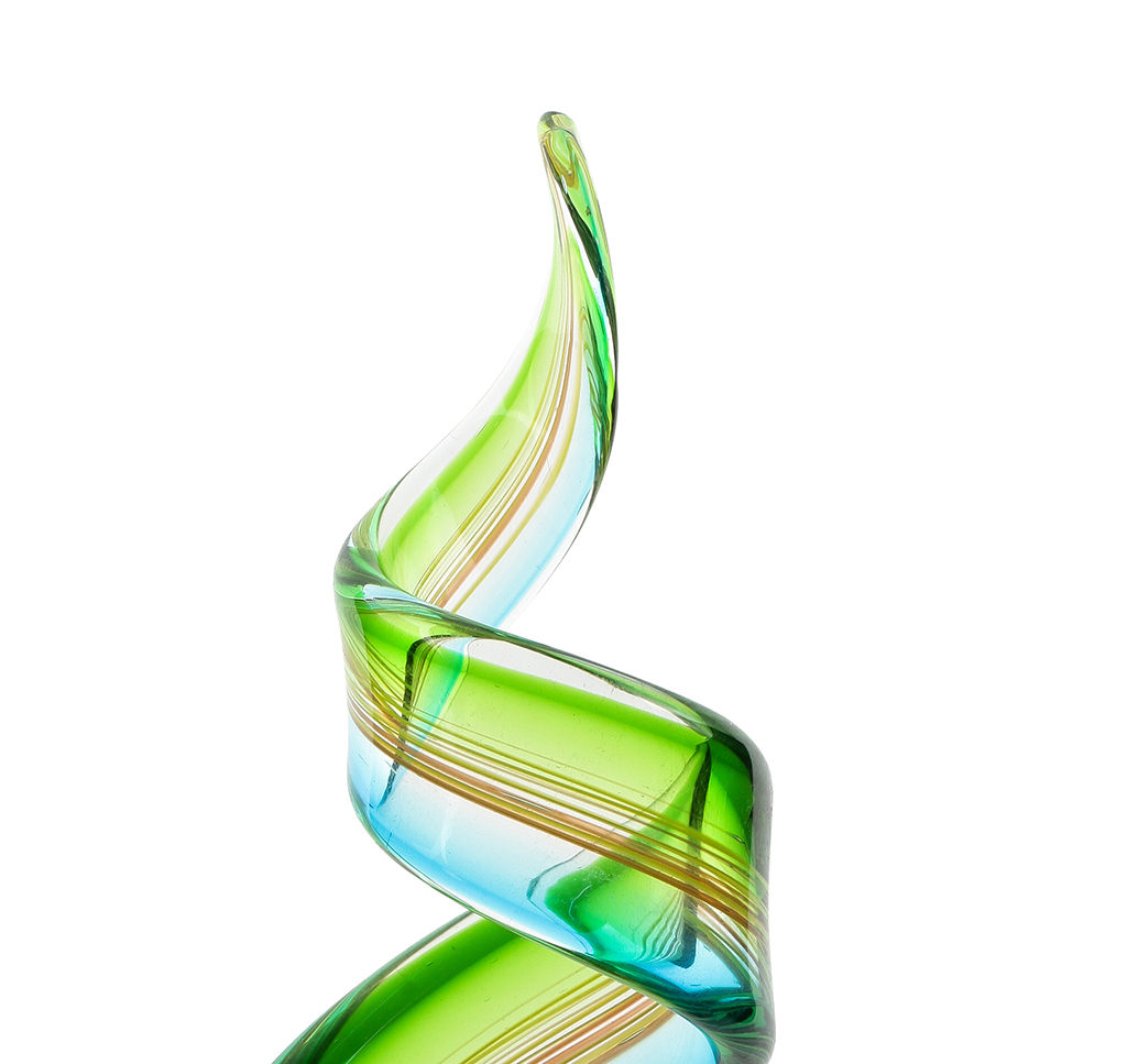 Glas-Skulptur groß Designer Figur mit Glassockel Hochwertiges Unikat