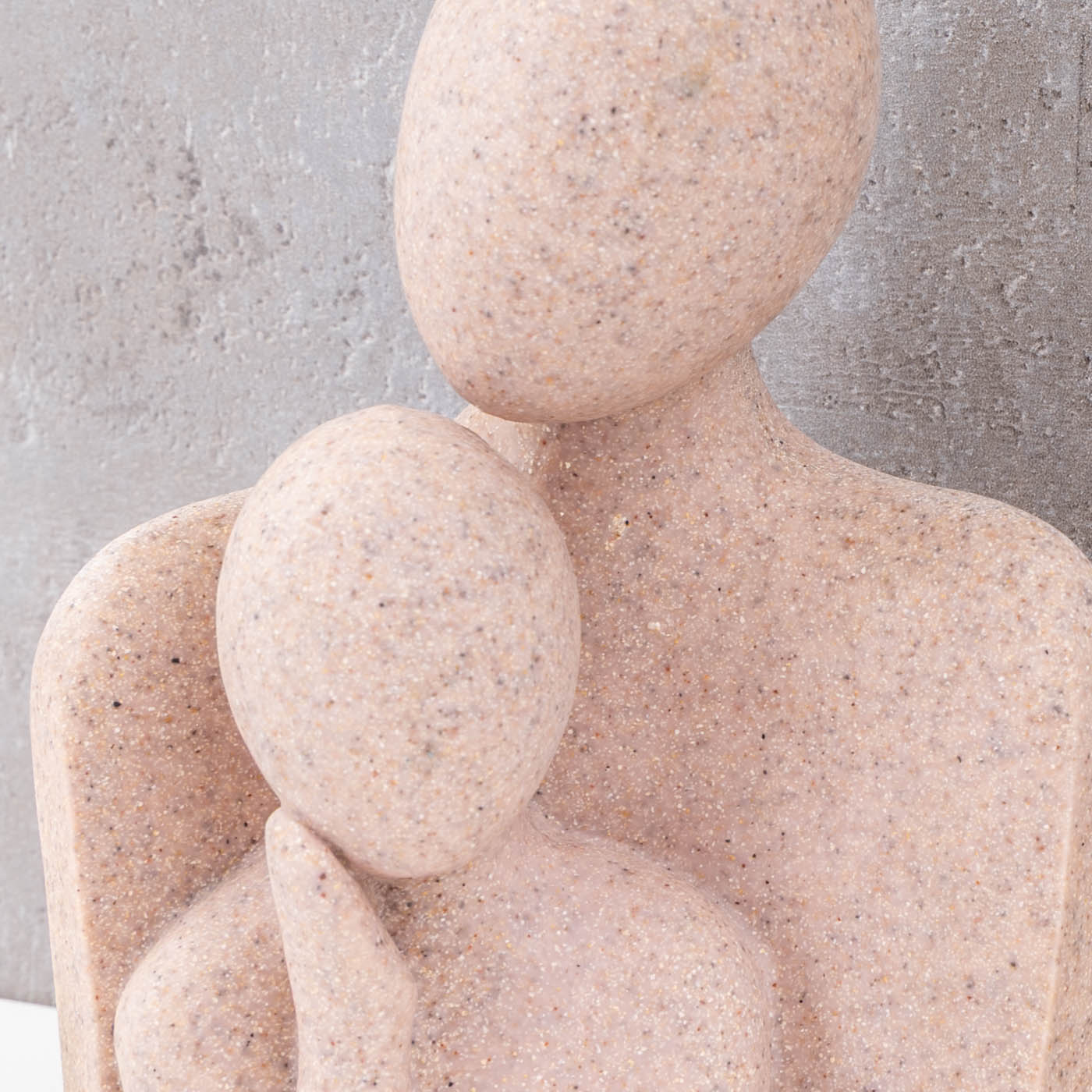 Abstrakte Deko Figur H15cm Braun Beige Skulptur Familie Steinoptik Geschenk Muttertag