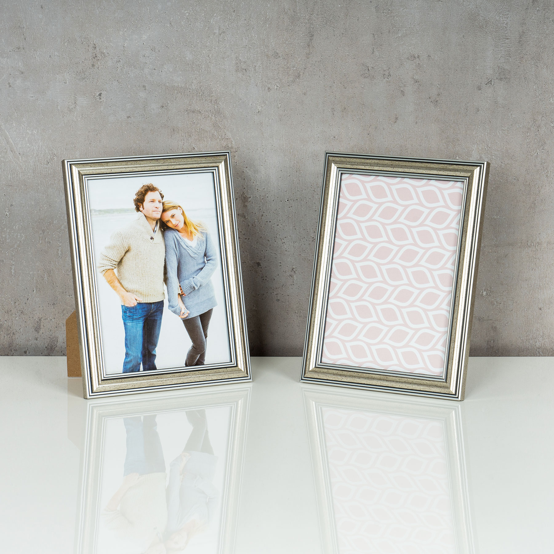 10er Set Bilderrahmen 13x18cm Fotorahmen Silber Antik Portraitrahmen Glas
