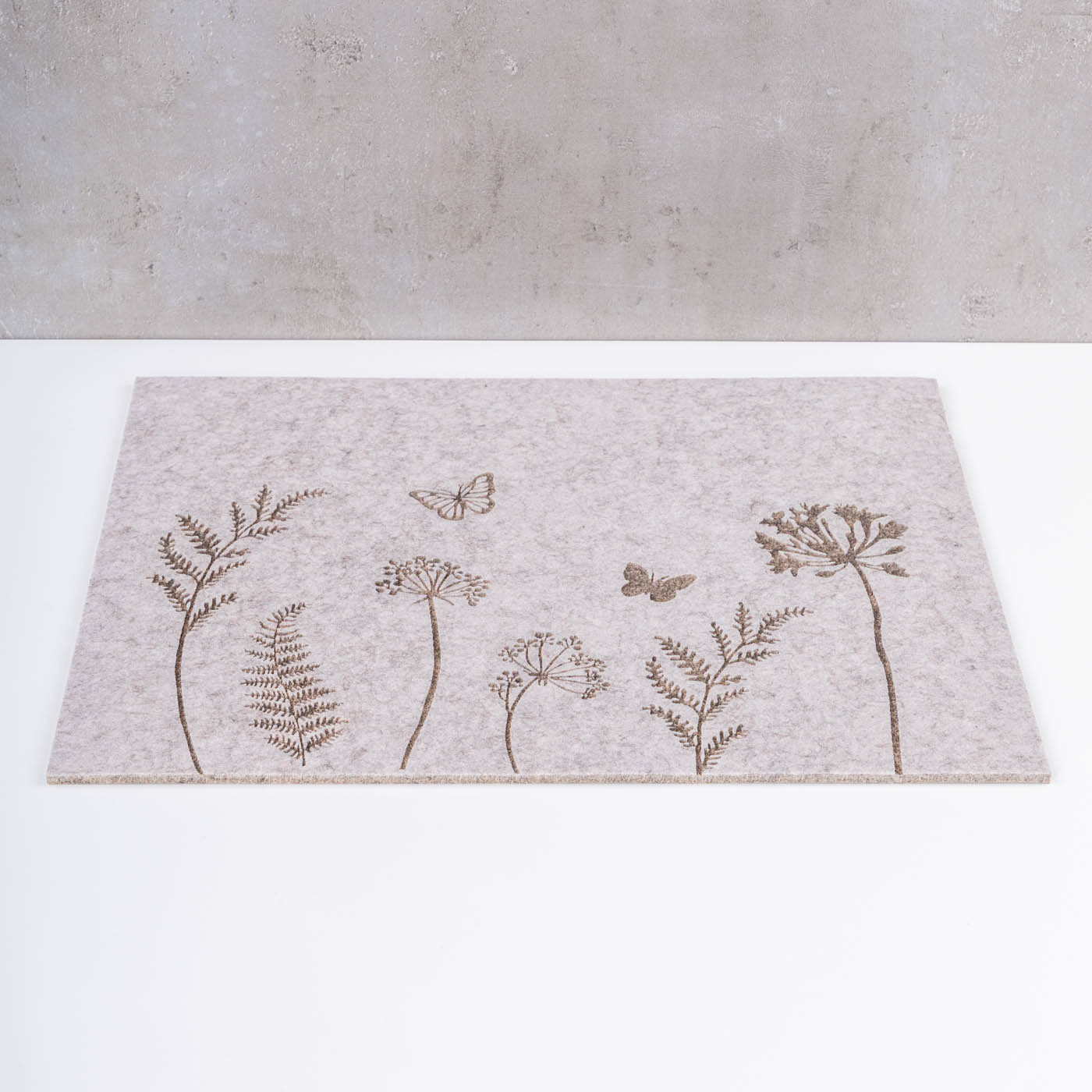 4er Set Tischset Filz 45x35cm Blumen Platzdeckchen Platzset Frühling Tischdeko