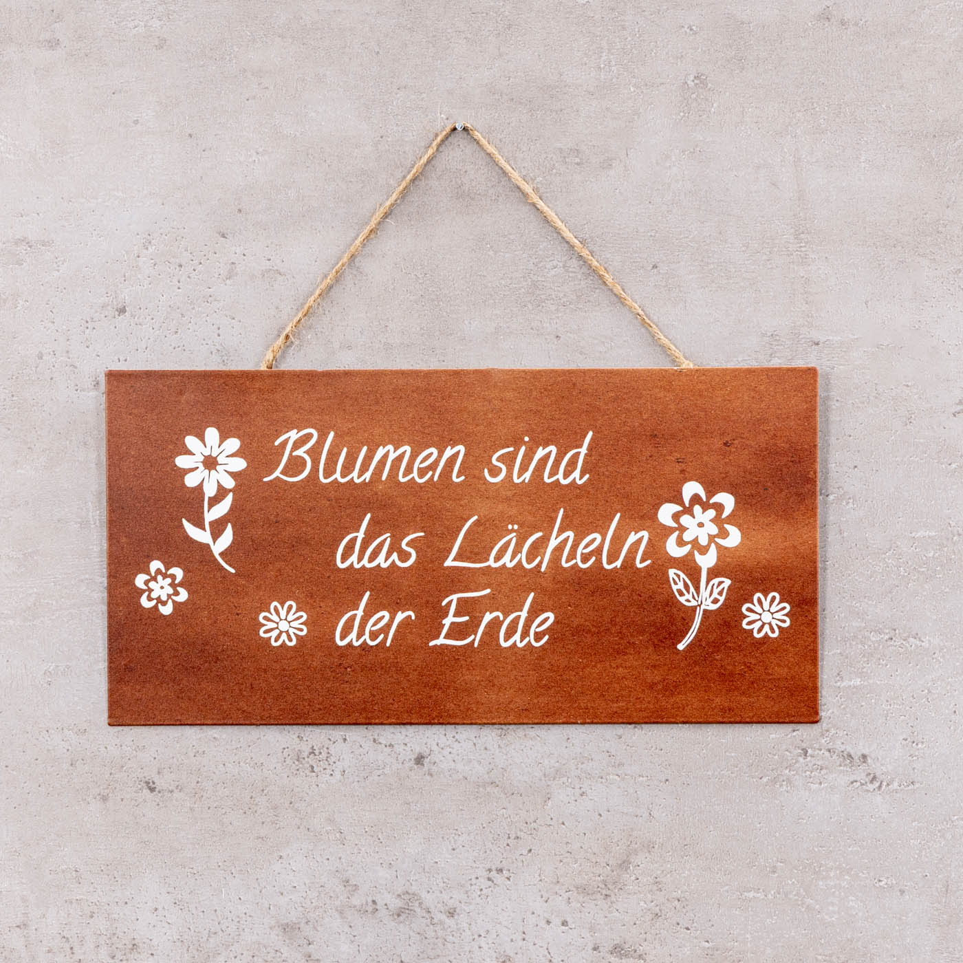 3er Set Schilder Metall L30cm Rostoptik Gartendeko Sprüche Wandbild Gartenschild