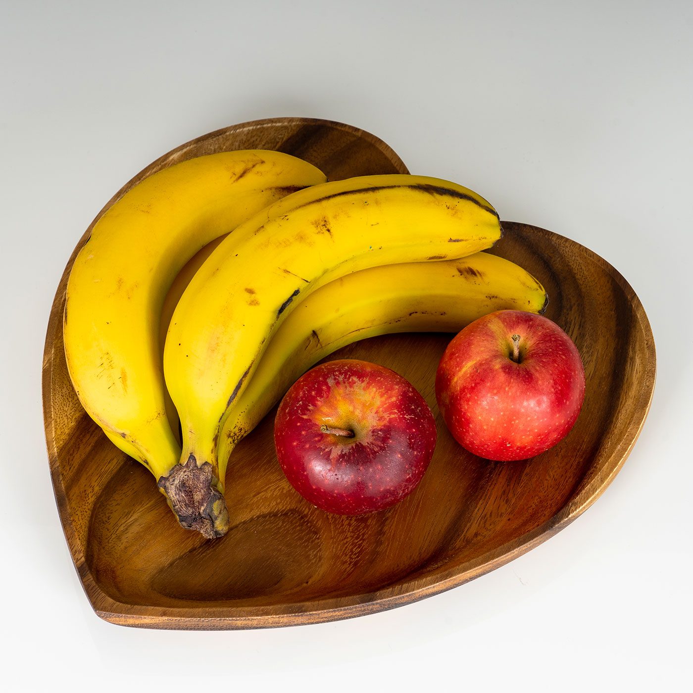 Holzschale Akazie 30cm Herz Teller Snackschale Schale Obstschale Dekoschale Holz