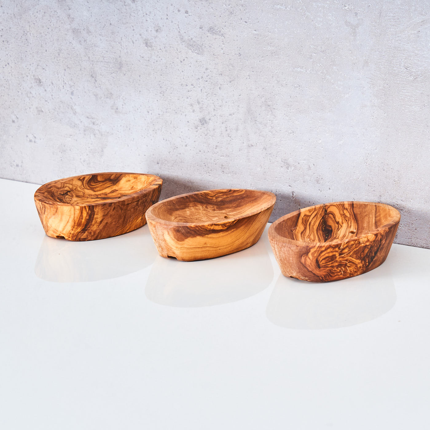 Olivenholz-Seifenschale ca.12x7cm oval Seifenhalter Badzubehör Holz Natur Unikat