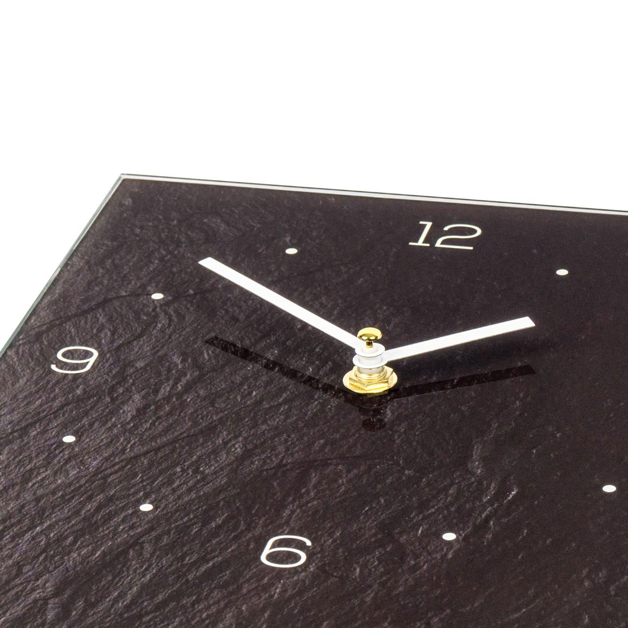 Wanduhr aus Glas 20x60cm Uhr als Glasbild Kaffee Bohnen Design Deko